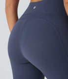 Pure-Yoga UltraSculpt™ SoCinched High Waisted Tummy Control Side Pocket Training Biker Shorts 7'' - PURE-YOGA