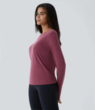 Backless Crisscross Cut Out Thumb Hole Yoga Sports Top - PURE-YOGA