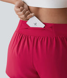 Softlyzero™ Airy Low Rise Inside Drawstring Back Pocket & Side Hidden Pocket 2-in-1 Cool Touch Yoga Shorts - PURE-YOGA