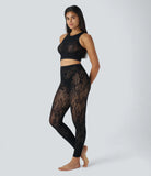 Seamless Flow High Waisted Cut Out Casual 7/8 Leggings - PURE-YOGA