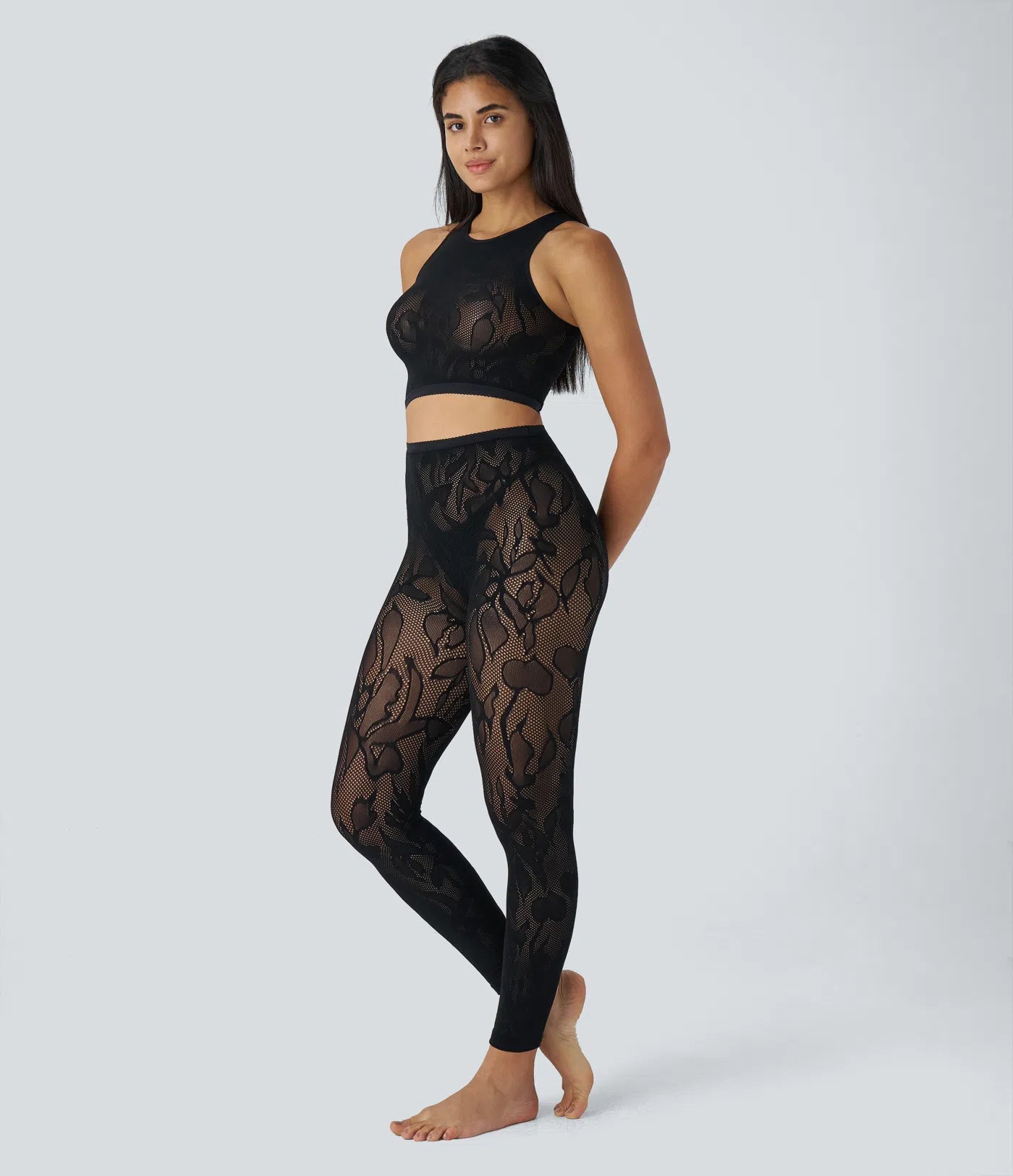 Seamless Flow High Waisted Cut Out Casual 7/8 Leggings - PURE-YOGA