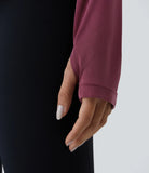 Backless Crisscross Cut Out Thumb Hole Yoga Sports Top - PURE-YOGA