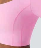 Softlyzero™ Plush Long Sleeve Adjustable Buckle Cropped Yoga Sports Top - PURE-YOGA