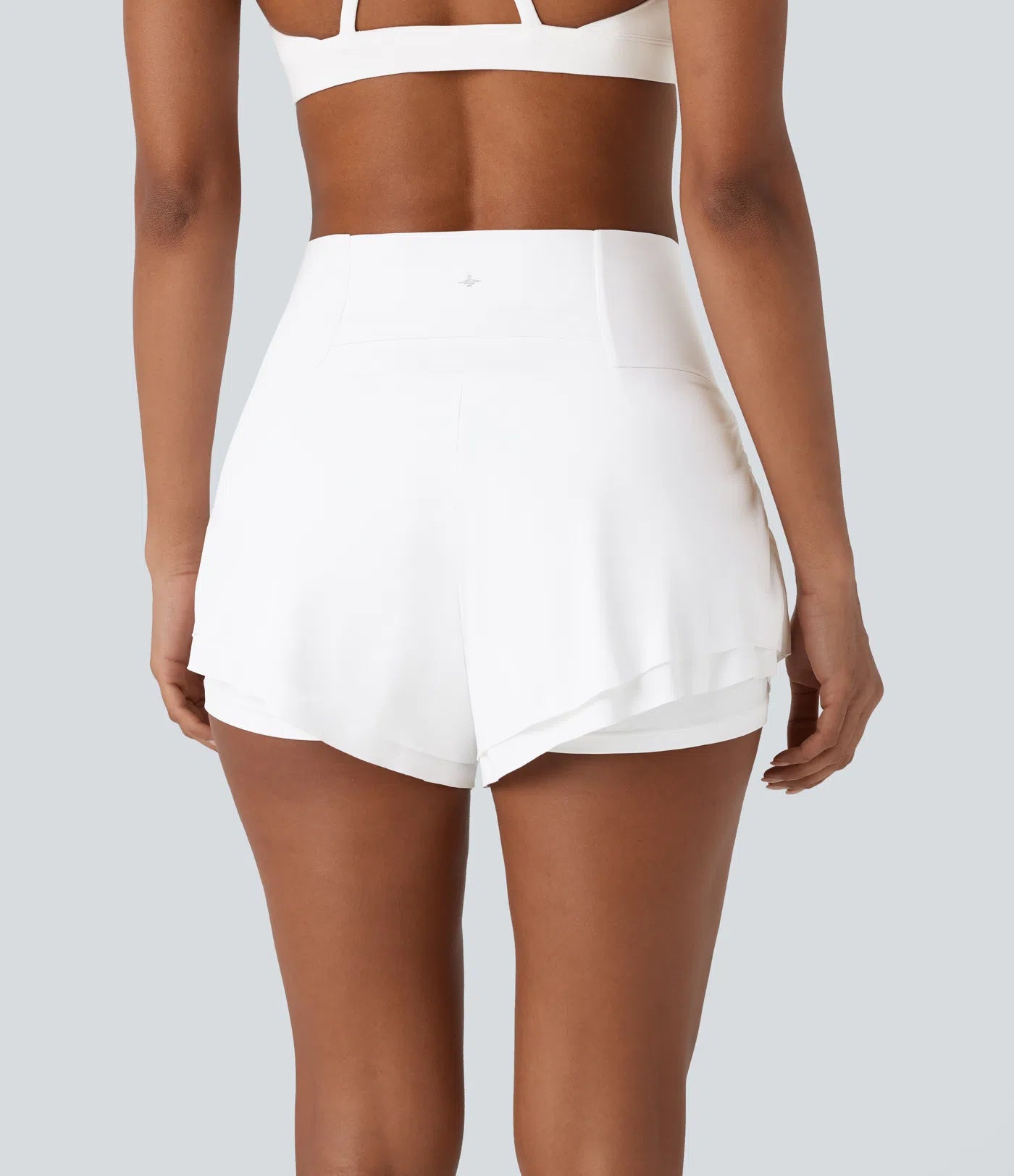 Softlyzero™ Airy High Waisted Ruched Multiple Pockets Curved Hem 2-in-1 Cool Touch Yoga Shorts - PURE-YOGA