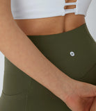 Softlyzero™ High Waisted Crossover Side Pocket Yoga Leak Protection Biker Shorts 7" - PURE-YOGA
