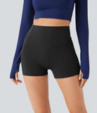 SoCinched High Waisted Scrunch Butt Lifting Tummy Control Side Pocket Shaping Workout UltraSculpt Biker Shorts 3'' - PURE-YOGA