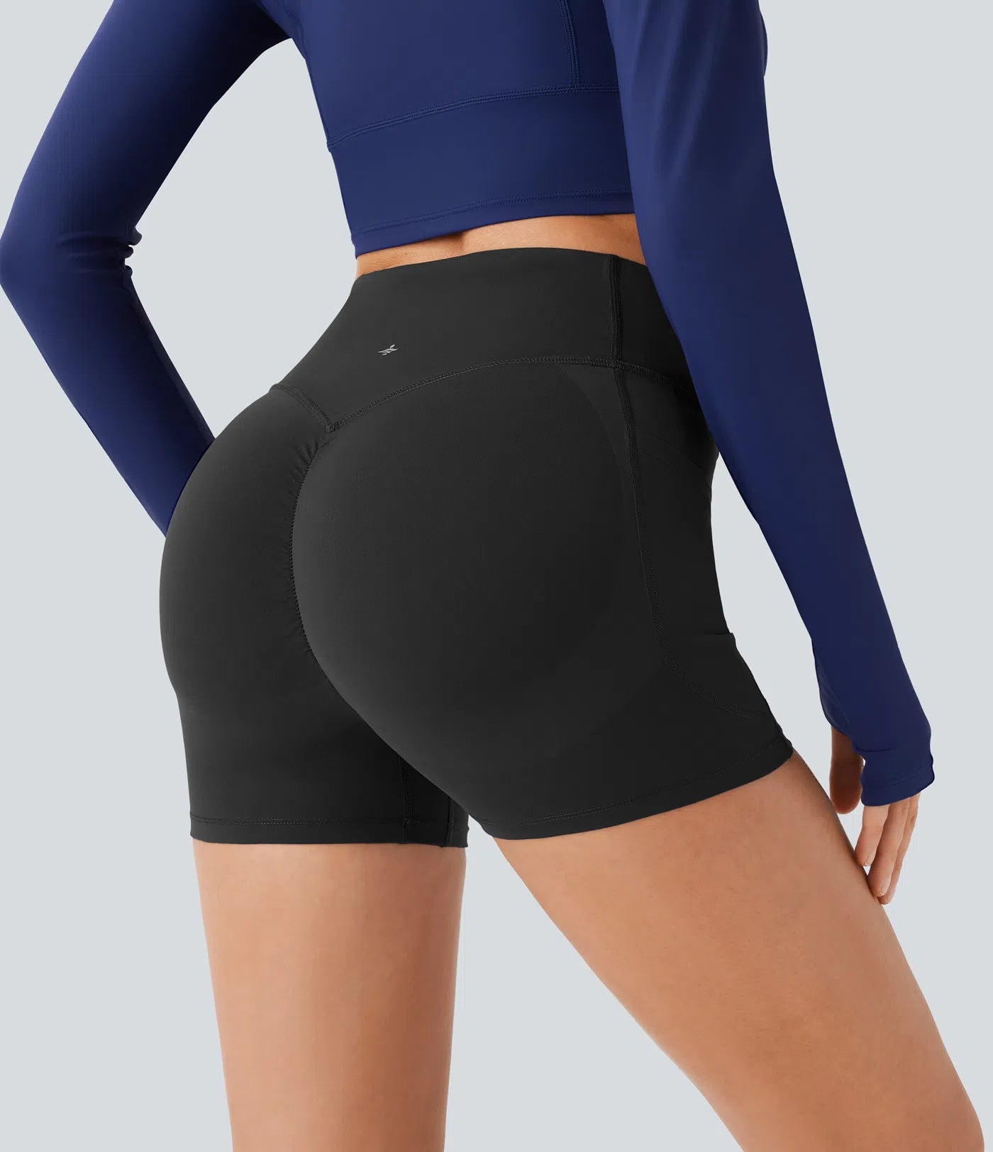 SoCinched High Waisted Scrunch Butt Lifting Tummy Control Side Pocket Shaping Workout UltraSculpt Biker Shorts 3'' - PURE-YOGA
