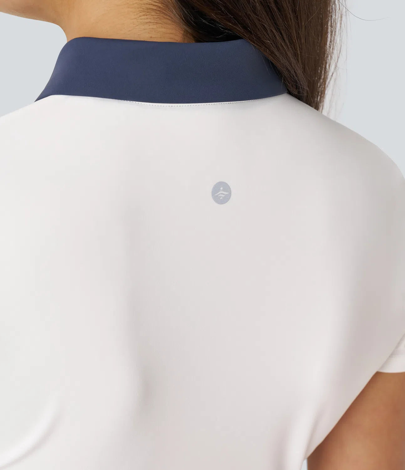 Polo Collar Half Zip Short Sleeve Tennis Sports Top - PURE-YOGA