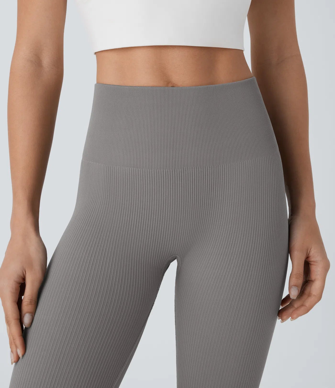 Seamless Flow High Waisted Tummy Control Butt Lifting 7/8 Yoga Leggings - PURE-YOGA