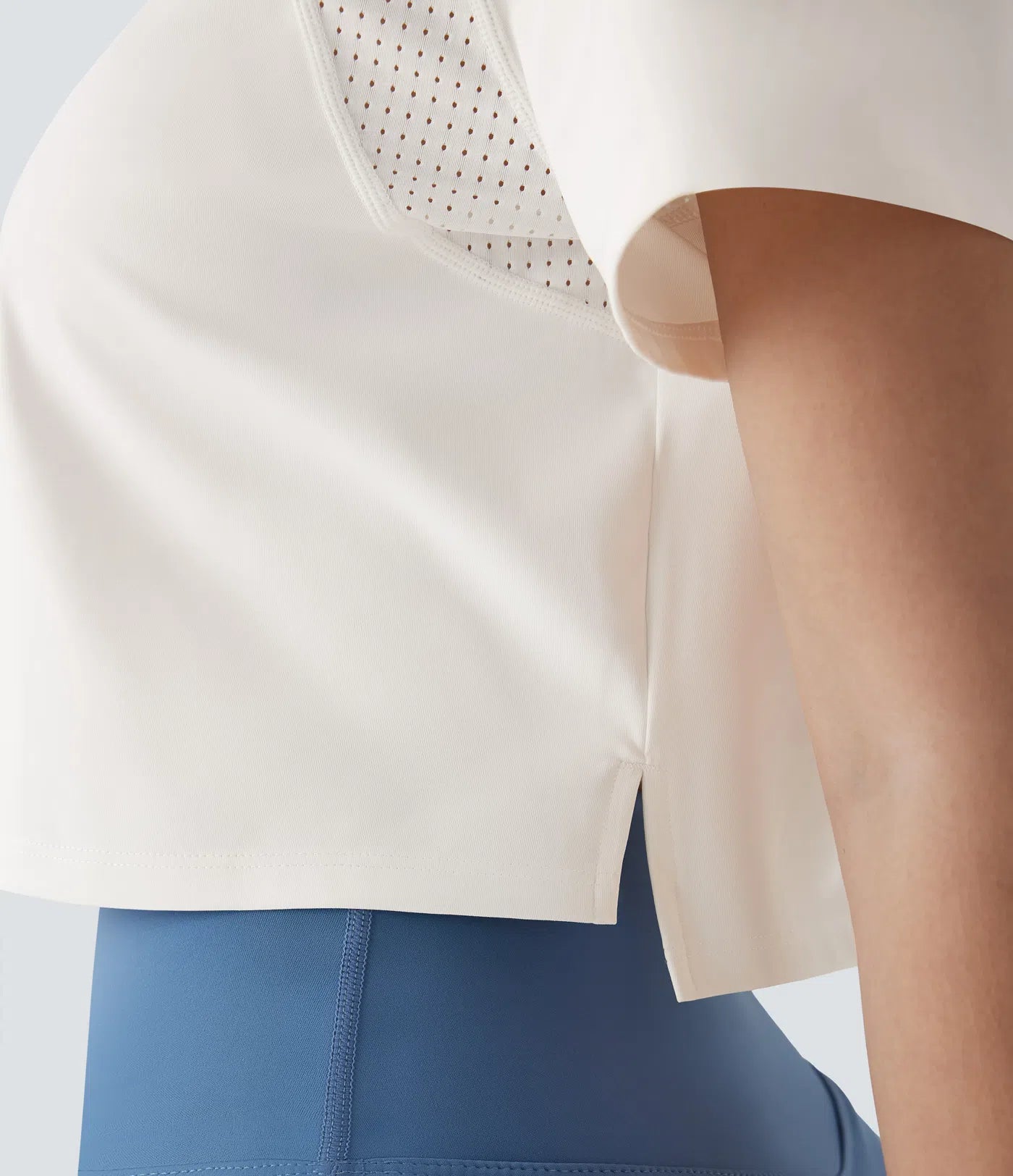 Softlyzero™ QuickDry Stand Collar Zipper Perforated Split High Low Tennis Sports Top - PURE-YOGA