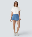 Softlyzero™ QuickDry Stand Collar Zipper Perforated Split High Low Tennis Sports Top - PURE-YOGA