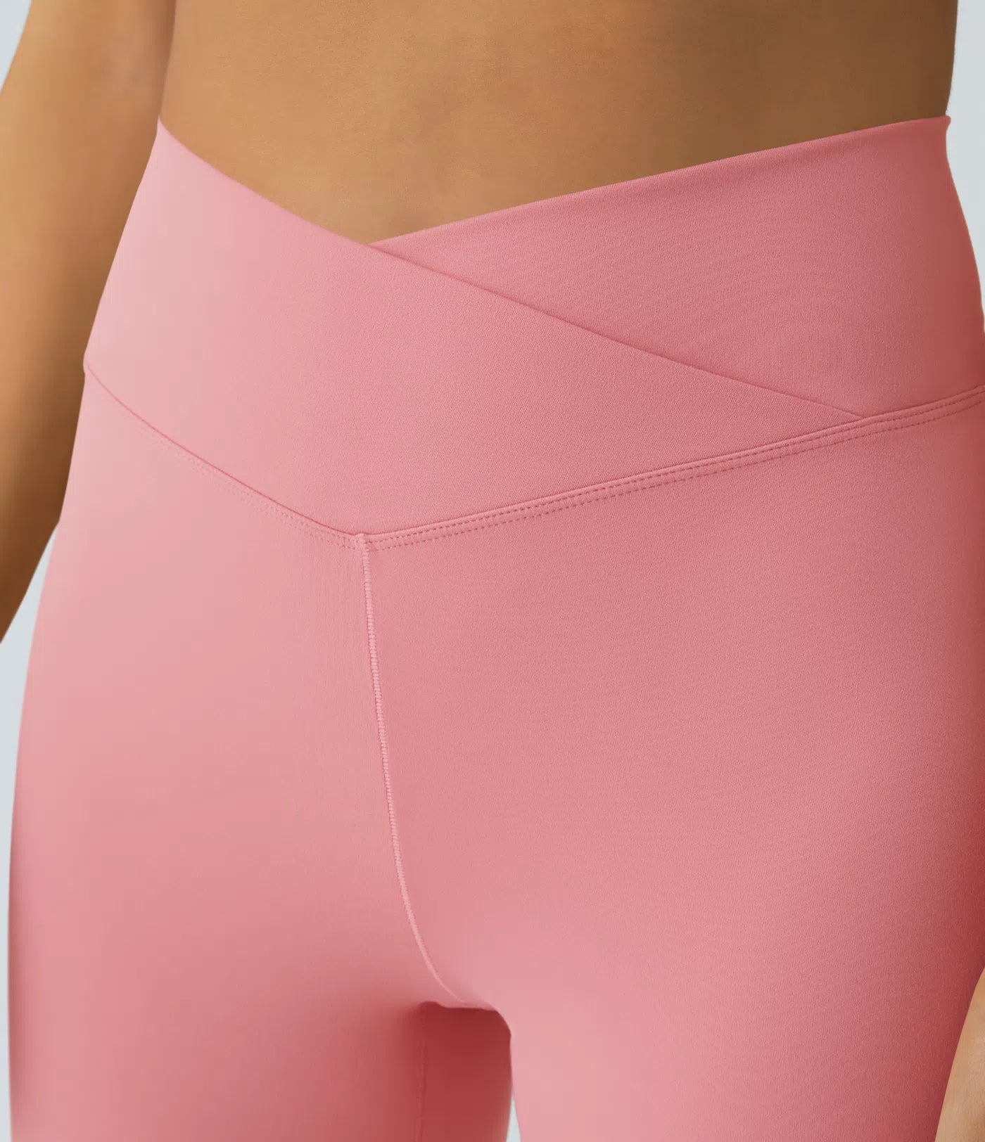 Crossover High Waisted Back Pocket Super Flare Leggings - PURE-YOGA