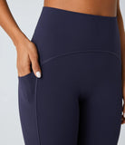 SpeedWave™ High Waisted Side Pocket Quick Dry 7/8 Running Leggings - PURE-YOGA
