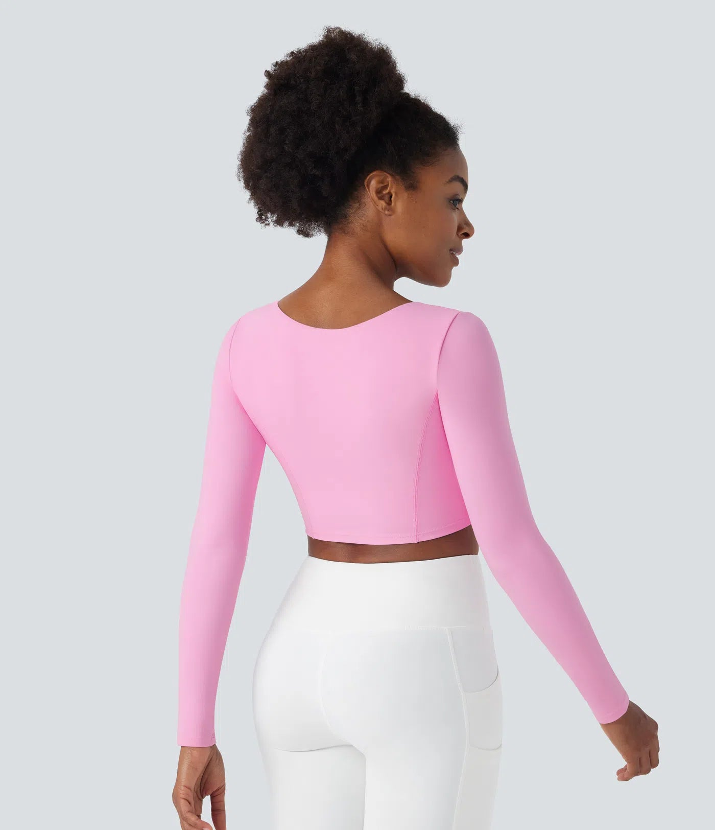 Softlyzero™ Plush Long Sleeve Adjustable Buckle Cropped Yoga Sports Top - PURE-YOGA