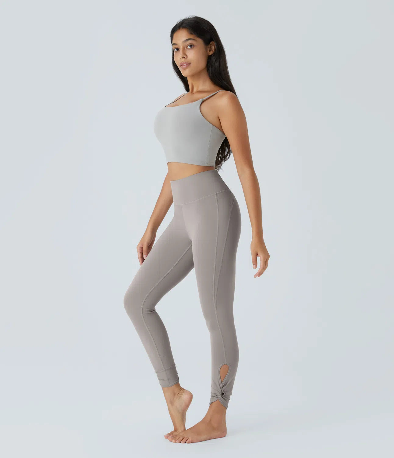 Softlyzero™ High Waisted Back Pocket Cut Out Twisted Yoga Leggings-UPF50+ - PURE-YOGA