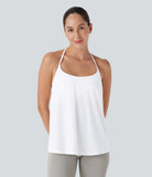 Softlyzero™ Airy Halter Backless Draped Cool Touch Yoga Sports Top-UPF50+ - PURE-YOGA