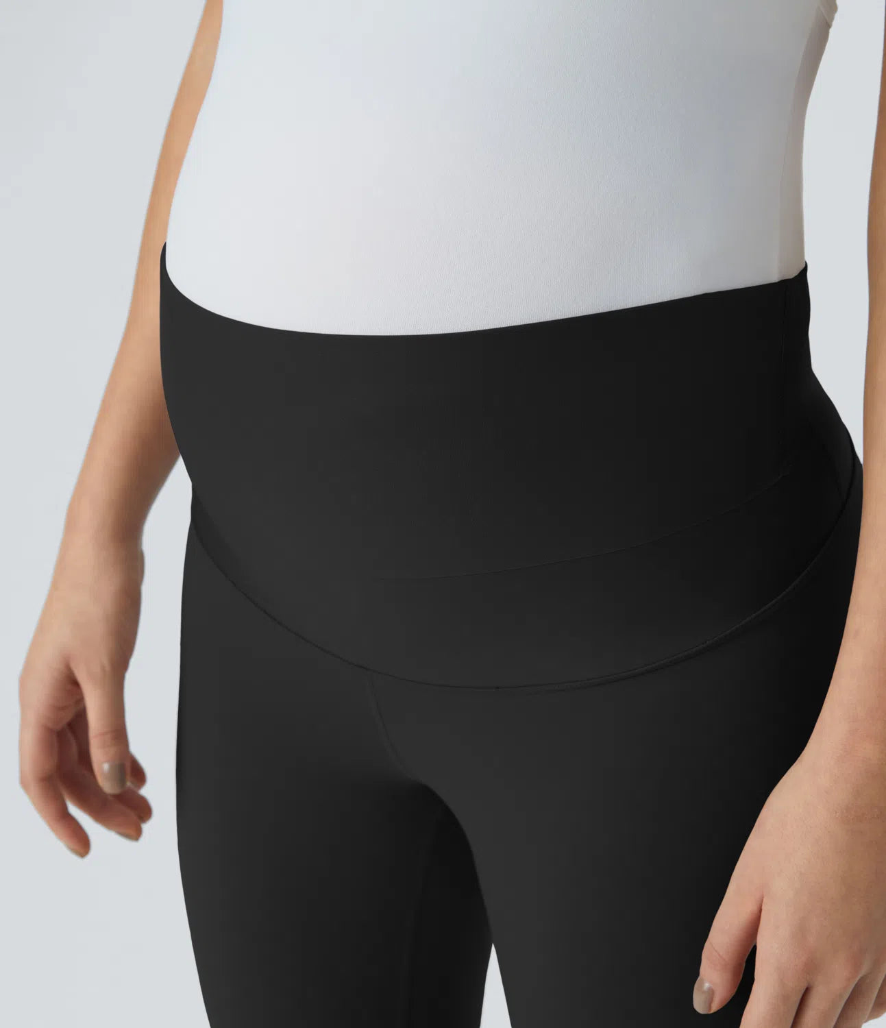 Softlyzero™ Super High Waisted Maternity Yoga 7/8 Leggings-UPF50+ - PURE-YOGA