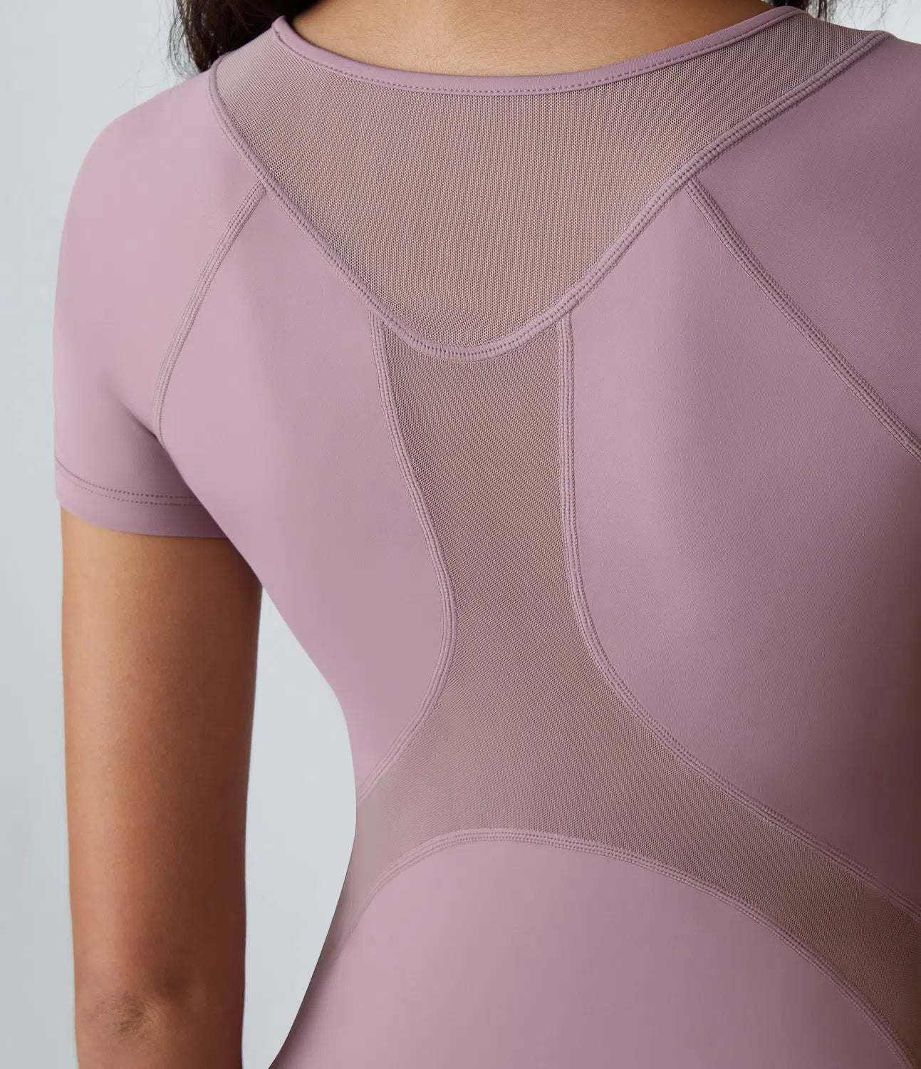 Softlyzero™ Airy Raglan Sleeve Contrast Mesh Skinny Cool Touch Workout Sports Top - PURE-YOGA