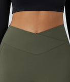 Softlyzero™ Plush Thermal High Waisted Crossover Side Pocket Yoga Leggings - PURE-YOGA
