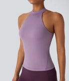 Softlyzero™ Round Neck Backless Yoga Sports Top-UPF50+ - PURE-YOGA