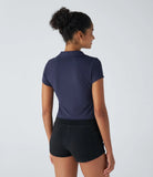Softlyzero™ Polo Collar V Neck Short Sleeve Golf Sports Top-UPF50+ - PURE-YOGA
