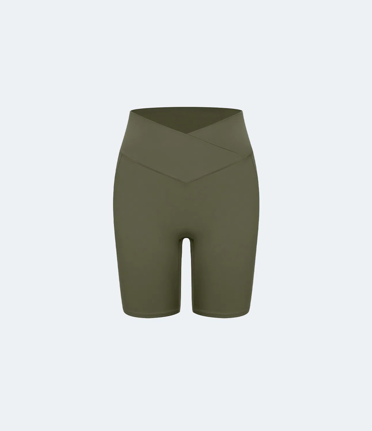 Softlyzero™ High Waisted Crossover Side Pocket Yoga Leak Protection Biker Shorts 7" - PURE-YOGA