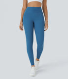 Pure-Yoga UltraSculpt™ High Waisted Front Pocket Ruched Butt Lifting Training 7/8 Leggings - PURE-YOGA