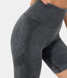 Seamless Flow High Waisted Ruched Workout Biker Shorts 6" - PURE-YOGA