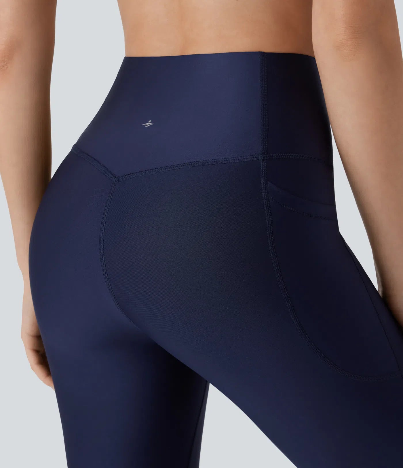 SoCinched High Waisted Tummy Control Side Pocket Sheen Workout Leggings - PURE-YOGA