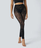 Seamless Flow High Waisted Cut Out Casual 7/8 Leggings - PURE-YOGA