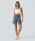 Seamless Flow High Waisted Scrunch Yoga Biker Shorts 7'' - PURE-YOGA