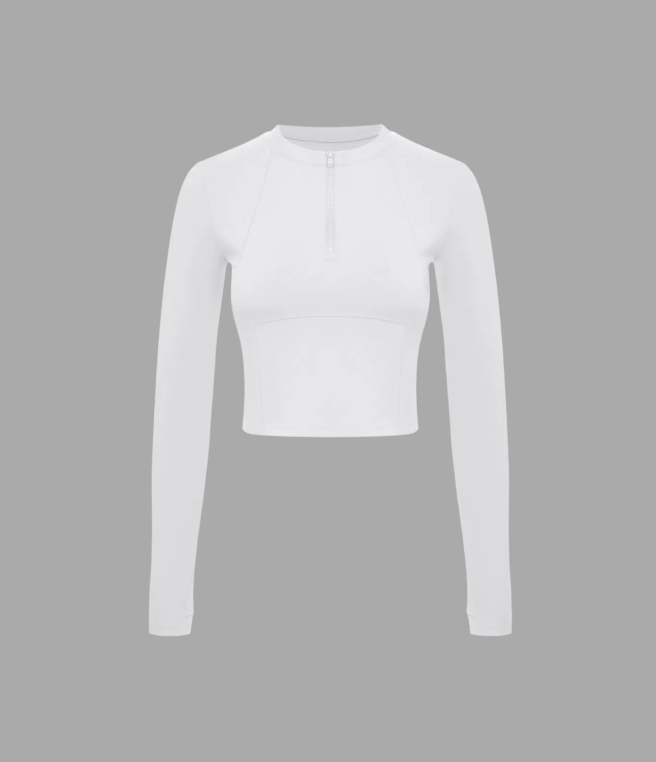 Softlyzero™ Plush Half Zip Long Sleeve Thumb Hole Cropped Golf Sports Top - PURE-YOGA