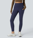 Softlyzero™ QuickDry SoCinched Reflective High Waisted Tummy Control Side Pocket 7/8 Running Joggers - PURE-YOGA