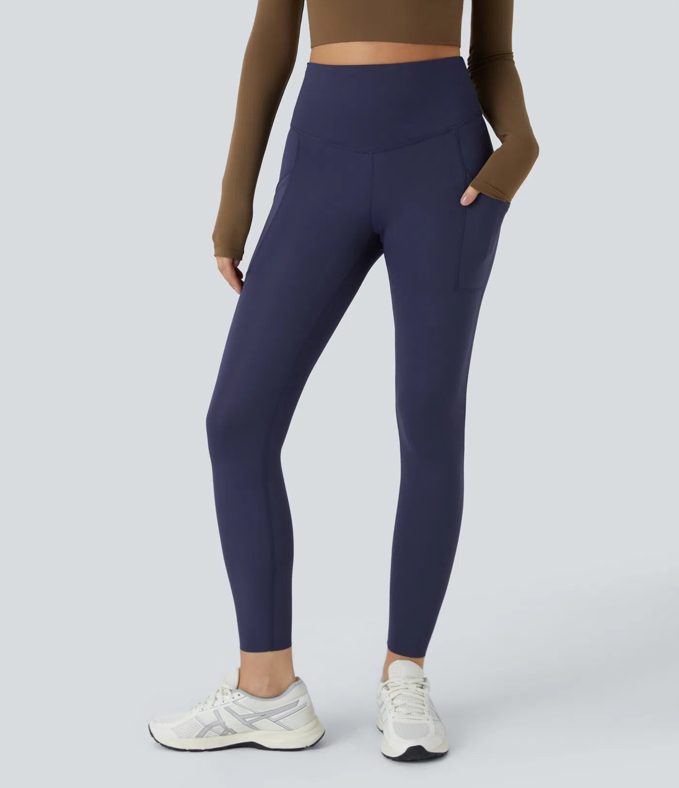 Softlyzero™ QuickDry SoCinched Reflective High Waisted Tummy Control Side Pocket 7/8 Running Joggers - PURE-YOGA