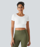 SpeedWave™ Crisscross Backless Cropped Skinny Quick Dry Tennis Sports Top - PURE-YOGA