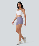 Pure-Yoga UltraSculpt™ Mid Rise Yoga Leak Protection Biker Shorts 4'' - PURE-YOGA
