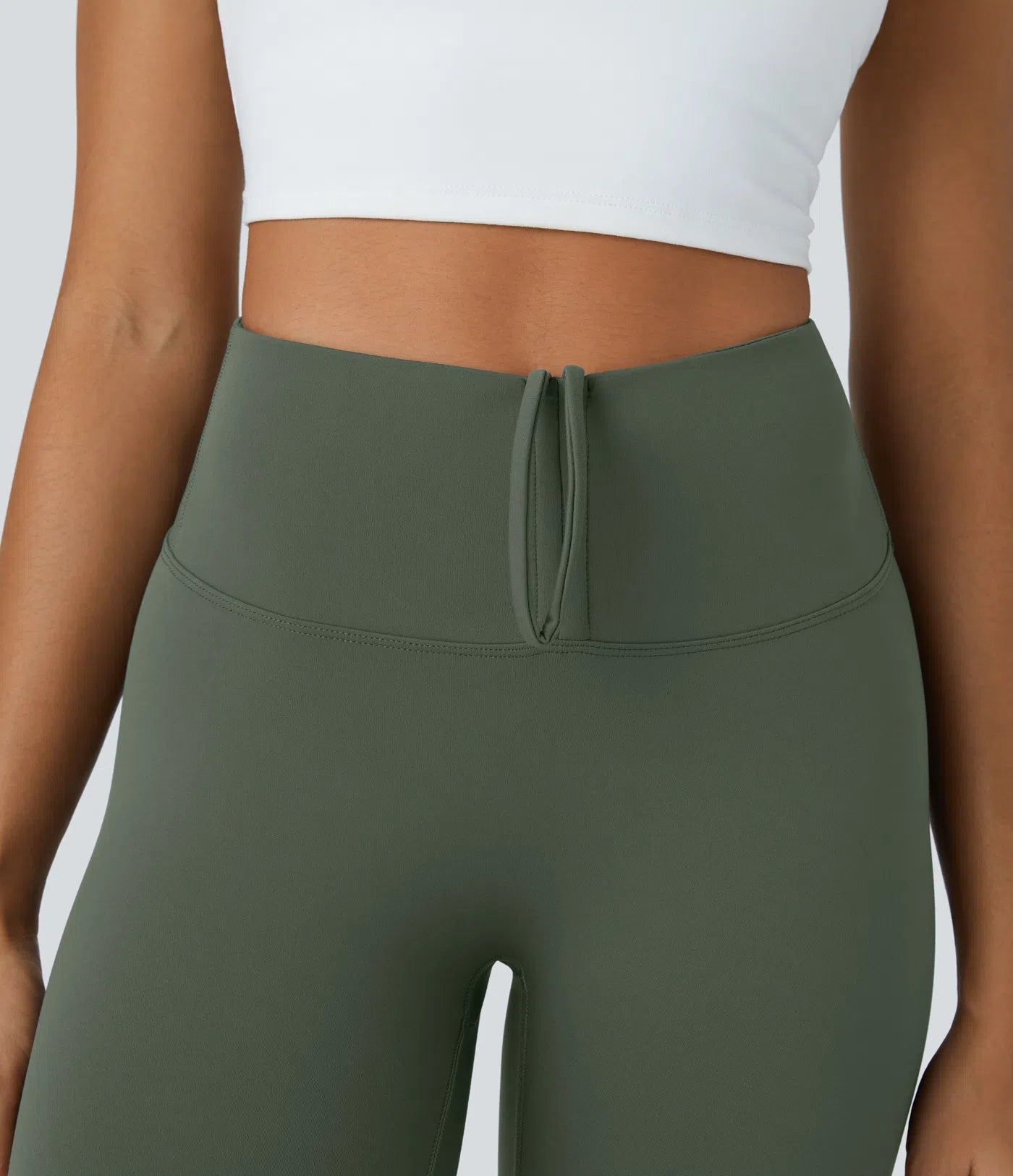 Mid Rise Drawstring Ruched 7/8 Yoga Leggings - PURE-YOGA