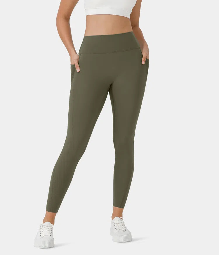 Softlyzero™ High Waisted Deep Side Pocket Yoga Leggings-UPF50+ - PURE-YOGA