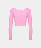 Softlyzero™ Plush Long Sleeve Adjustable Buckle Cropped Yoga Sports Top - PURE-YOGA