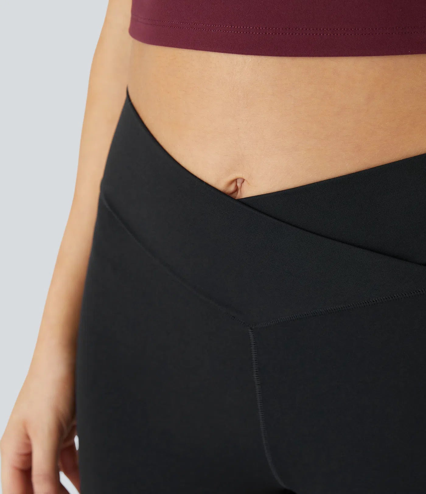 Softlyzero™ High Waisted Crossover Plain Yoga Biker Shorts 3''-UPF50+ - PURE-YOGA