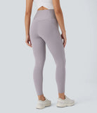 Softlyzero™ Super High Waisted Crossover Side Pocket 7/8 Yoga Maternity Leggings-UPF50+ - PURE-YOGA