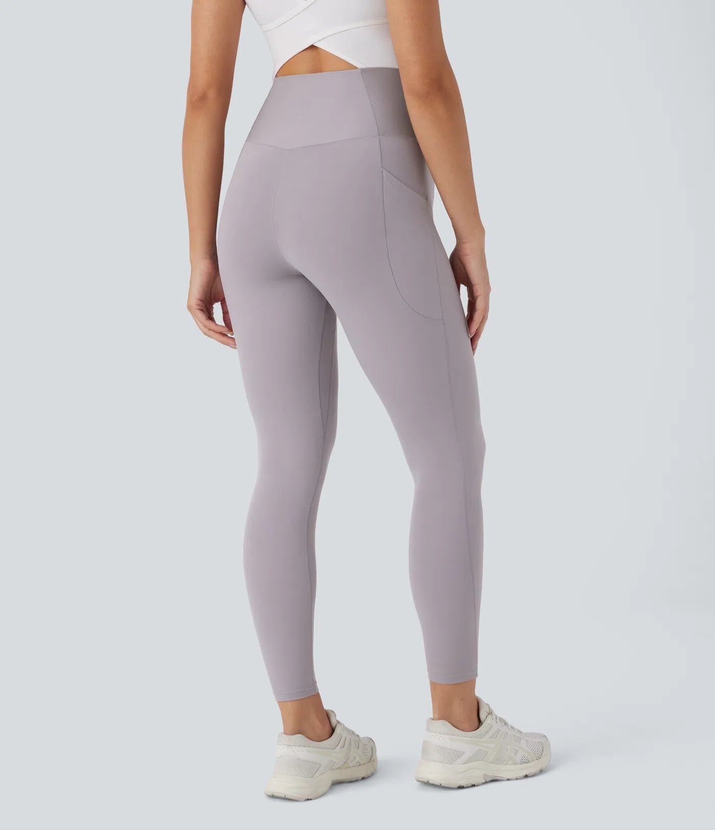 Softlyzero™ Super High Waisted Crossover Side Pocket 7/8 Yoga Maternity Leggings-UPF50+ - PURE-YOGA