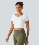 SpeedWave™ Crisscross Backless Cropped Skinny Quick Dry Tennis Sports Top - PURE-YOGA
