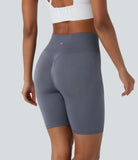 Seamless Flow High Waisted Scrunch Yoga Biker Shorts 7'' - PURE-YOGA