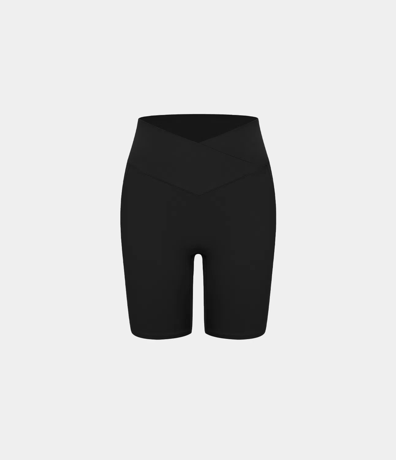 Softlyzero™ High Waisted Crossover Side Pocket Yoga Biker Shorts 7"-UPF50+ - PURE-YOGA