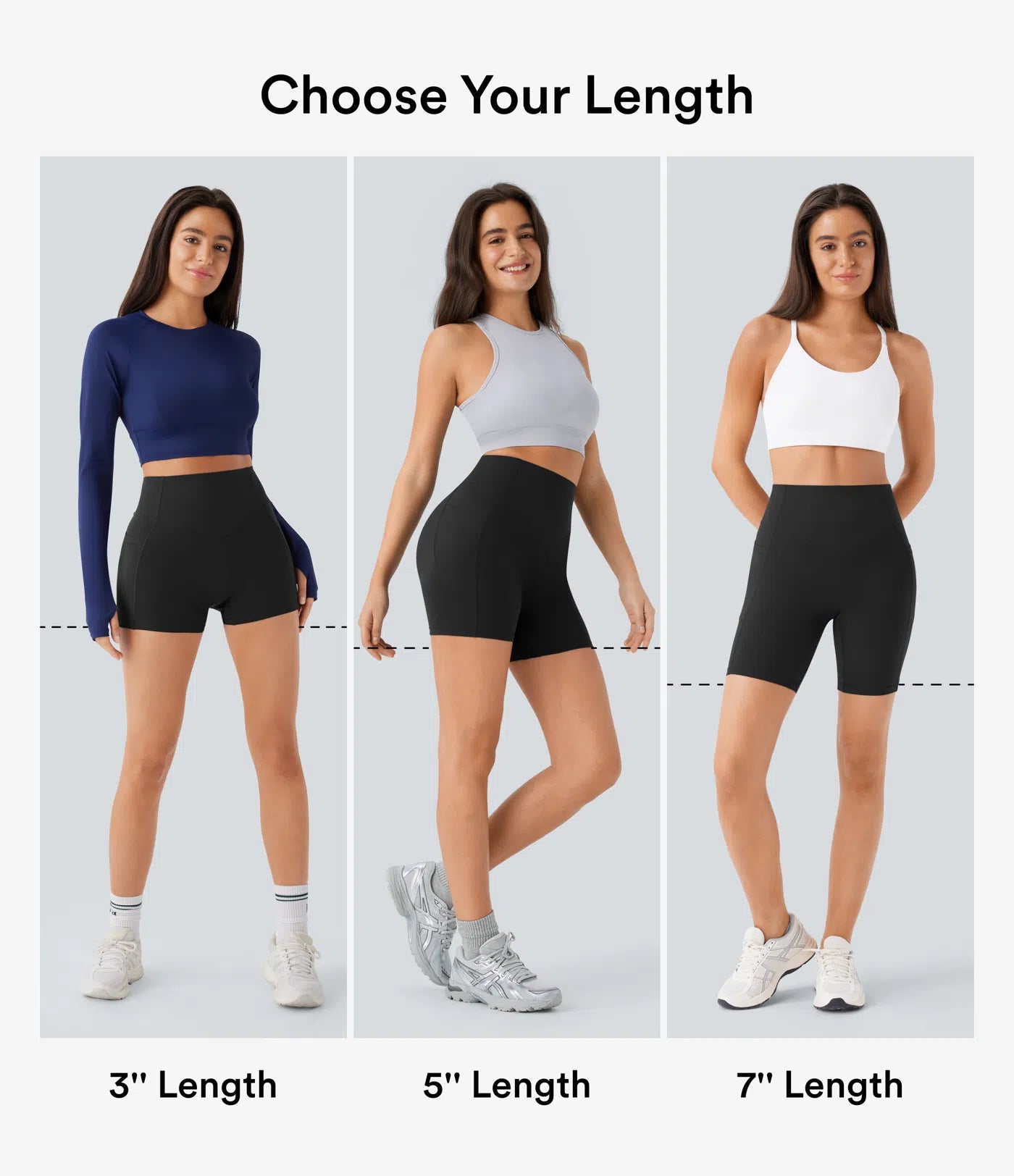 SoCinched High Waisted Scrunch Butt Lifting Tummy Control Side Pocket Shaping Workout UltraSculpt Biker Shorts 3'' - PURE-YOGA