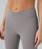 Softlyzero™ High Waisted Crossover Side Pocket Yoga 7/8 Leggings-UPF50+ - PURE-YOGA