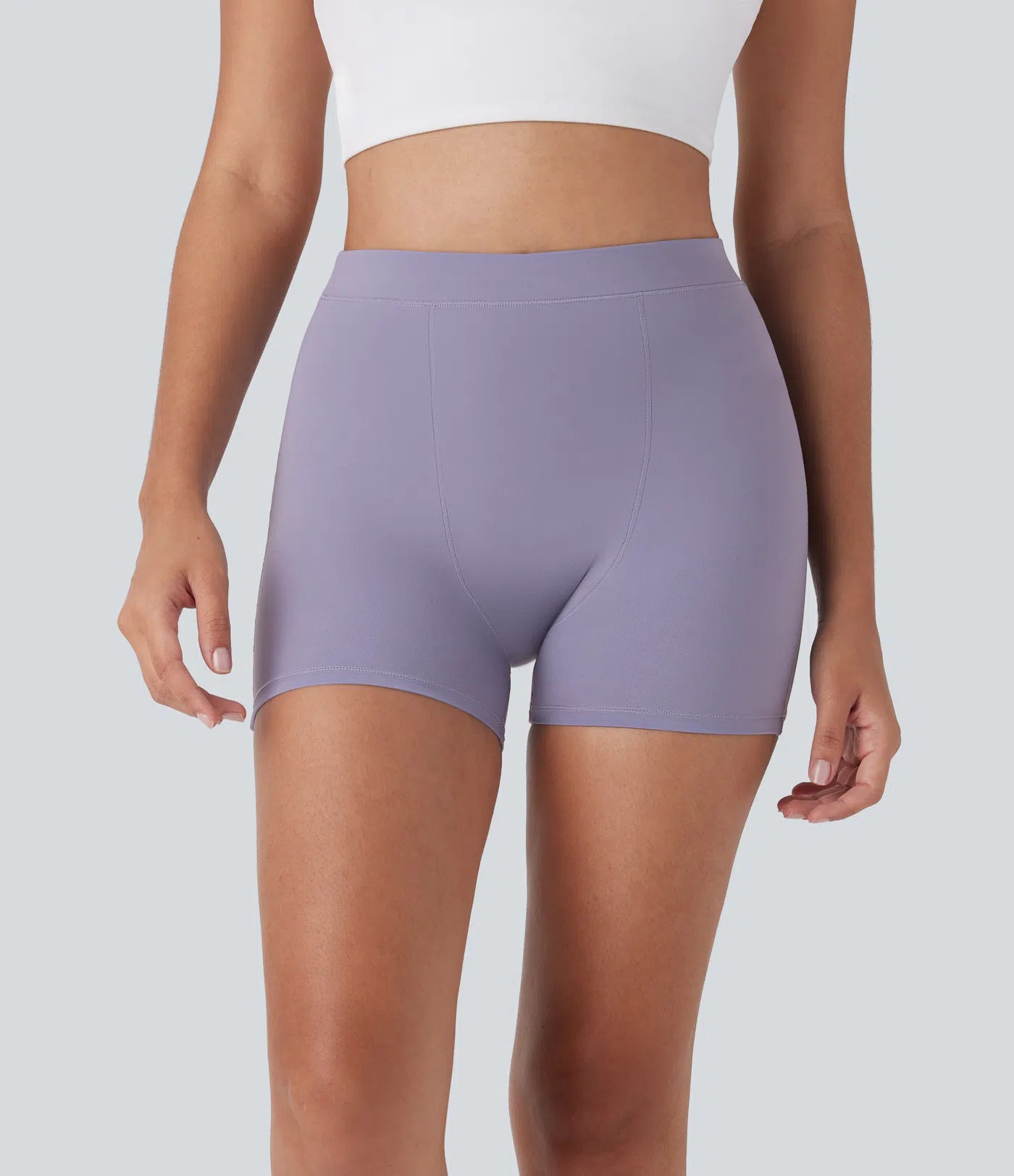 Pure-Yoga UltraSculpt™ Mid Rise Yoga Leak Protection Biker Shorts 4'' - PURE-YOGA
