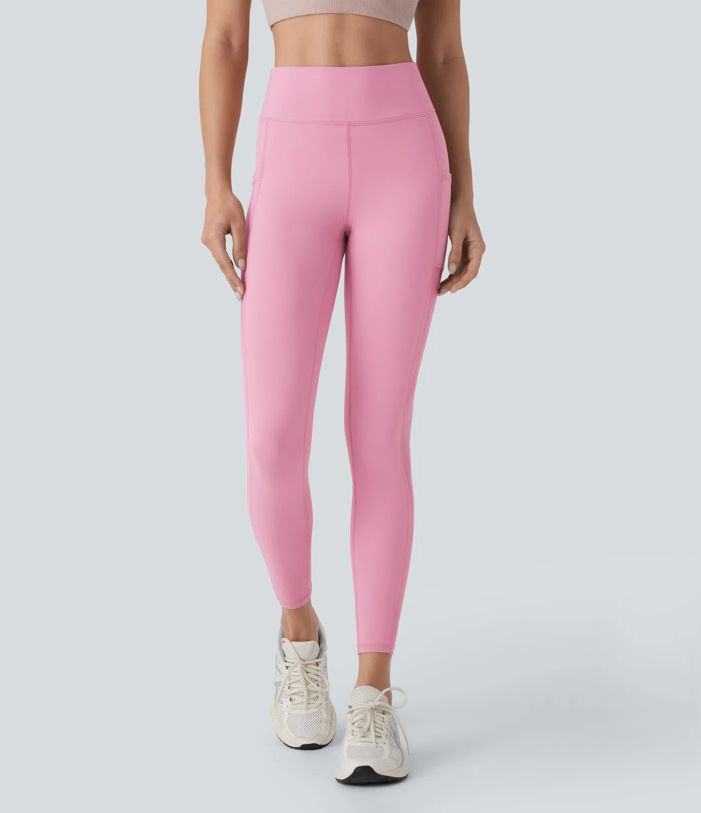 Softlyzero™ Plush High Waisted Side Pocket Contrast Mesh 7/8 Yoga Leggings - PURE-YOGA
