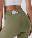 SpeedWave™ High Waisted Multiple Pockets Loop Quick Dry Running Biker Shorts 7'' - PURE-YOGA